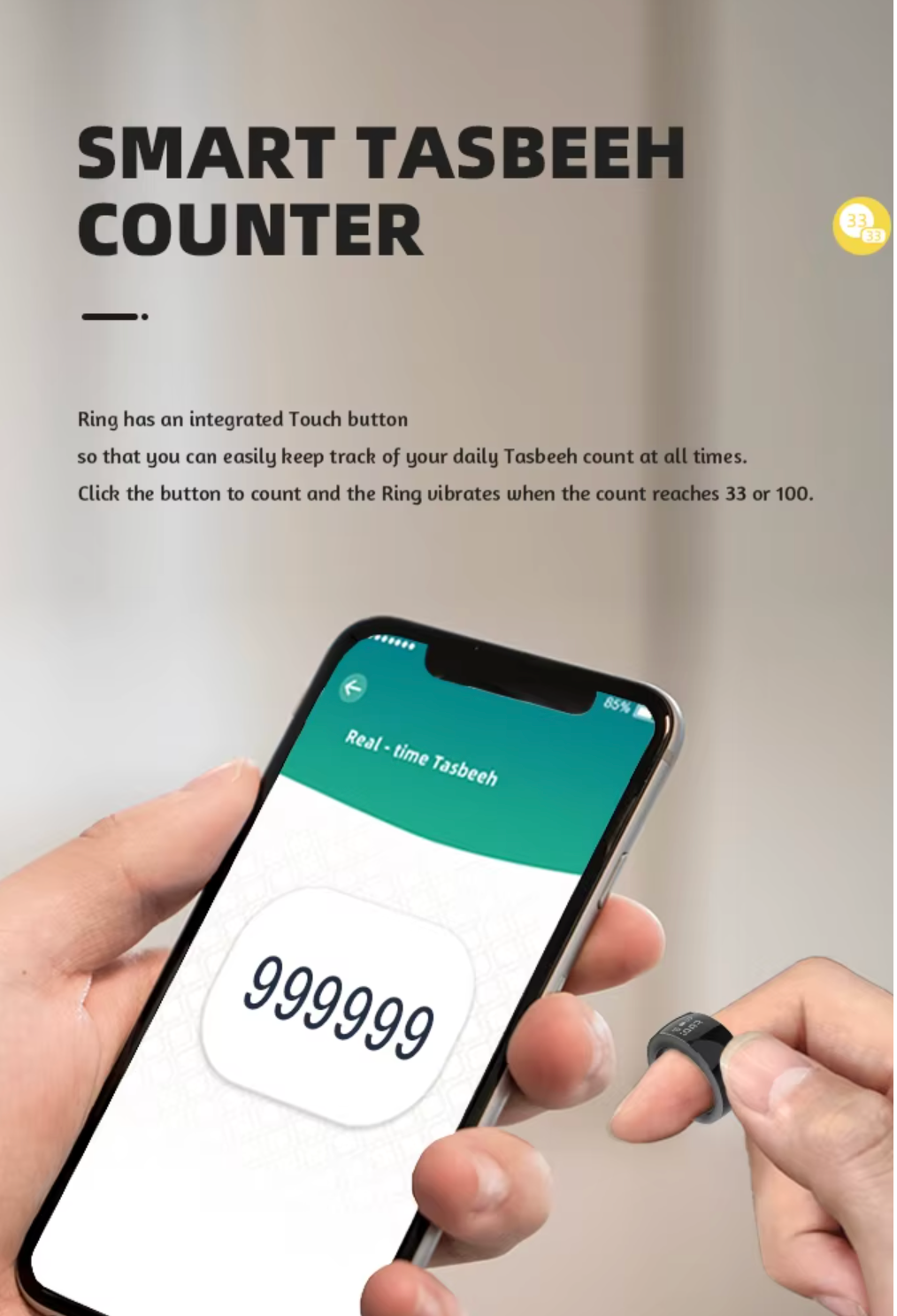Tasbeeh Smart Ring
